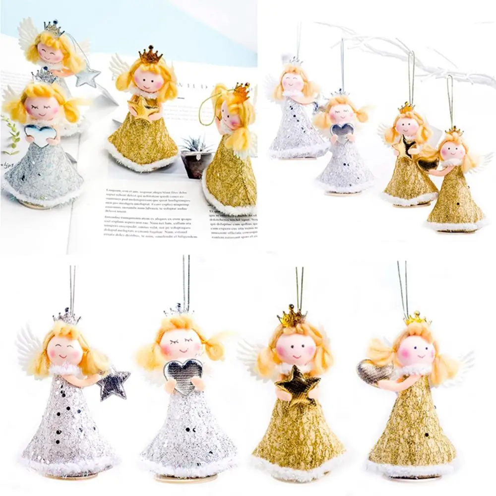 QIFU Christmas Angel Pendant Christmas Decor for Home Christmas Tree Ornaments Xmas Doll Gifts Cristmas Elf New Year