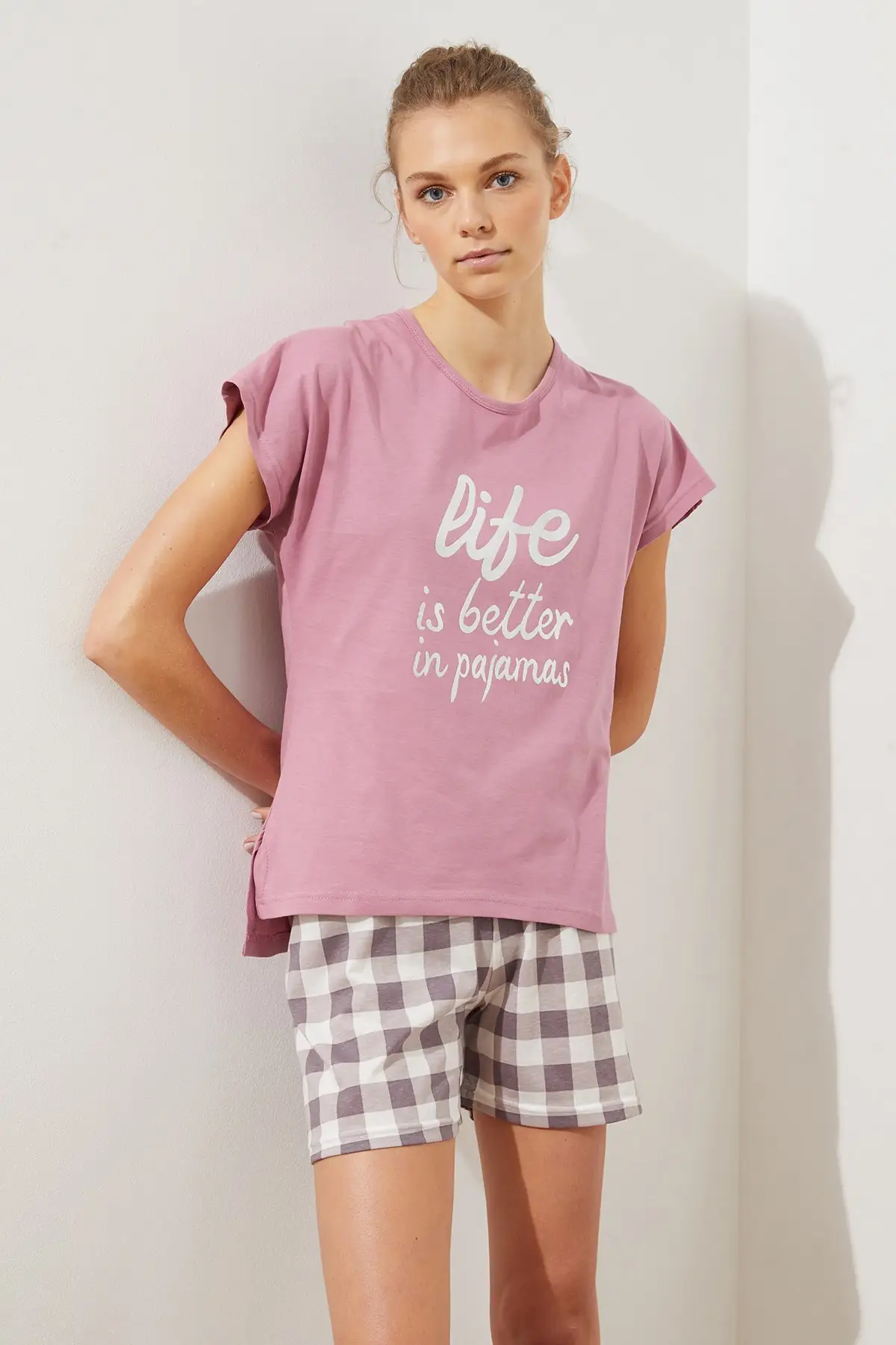 

Trendyol Printed Knitted Pajamas Set THMSS21PT0818