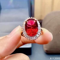 kjjeaxcmy fine boutique jewelry 925 sterling silver inlaid natural red gem stones topaz new female miss woman girl ring