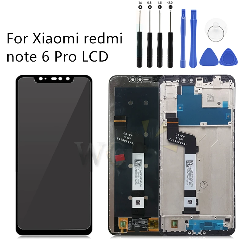 ЖК дисплей и рамка для Xiaomi redmi note 6 Pro сменный дигитайзер сенсорного экрана в сборе