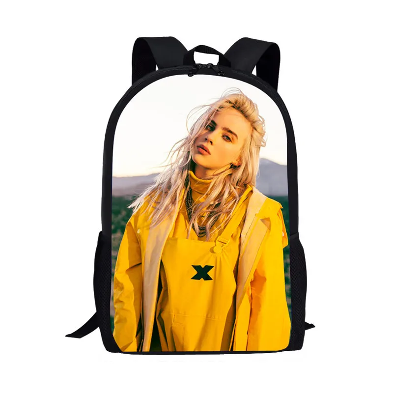 THIKIN Billie Eilish 3 шт./компл. Рюкзак Back To School детская книга мешок для маленькой девочки распылитель ранцевого типа для подростков Mochila Escolar - Цвет: as picture