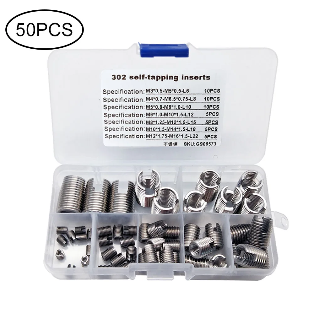 50 шт. Резьбовая вставка M3/M4/M5/M6/M8/M10/M12|Резьбовые вставки| |