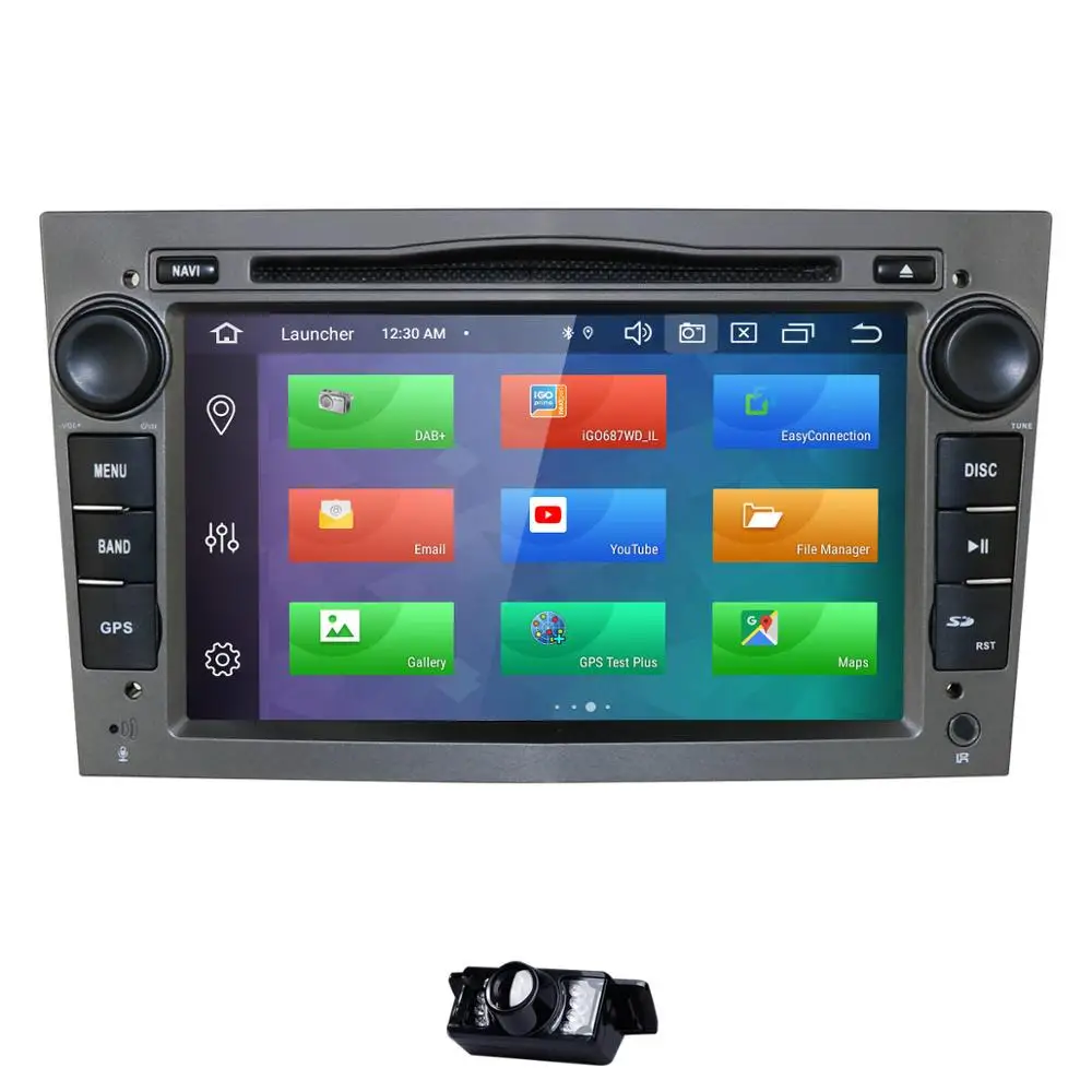 grey Hizpo 4 Гб+ 64 Гб Octa 8 Core Android 9,0 2 DIN автомобильный DVD плеер для Защитные чехлы для сидений, сшитые специально для Opel Astra H Vectra Corsa Zafira B C G Мобильный DVR gps Радио Стерео WI-FI - Цвет: grey