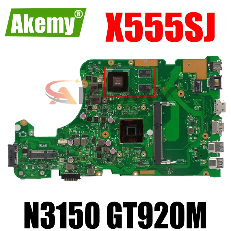 

Материнская плата X555SJ MAIN_BD._ 0M /N3150/AS GT920M REV 2,0 для ASUS X555 X555S X555SJ A555 A555S Материнская плата ноутбука 100% протестирована