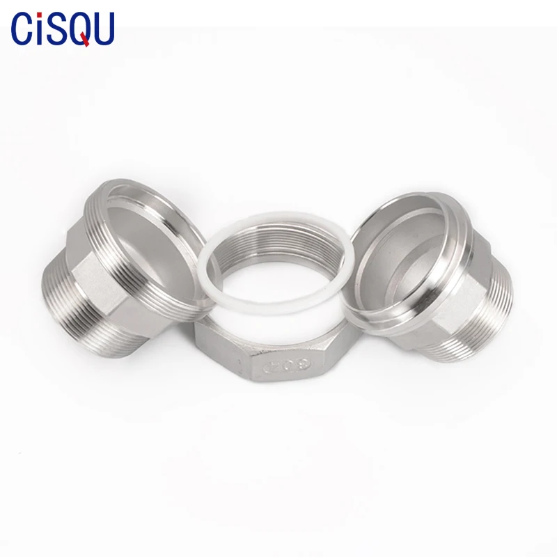 

Male Thread Union Stainless Steel 304 Thread Octagon Equal Adaptor Pipe Fittings Water For Water Oil Pipe Connection 1/4'' To 4