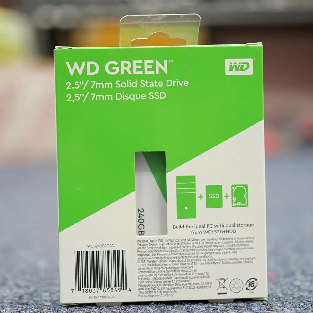 Western Digital WD SSD Зеленый Рабочий стол 240 ГБ 2 5 480 дюйма SATA III HDD жесткий диск HD ПК ТБ