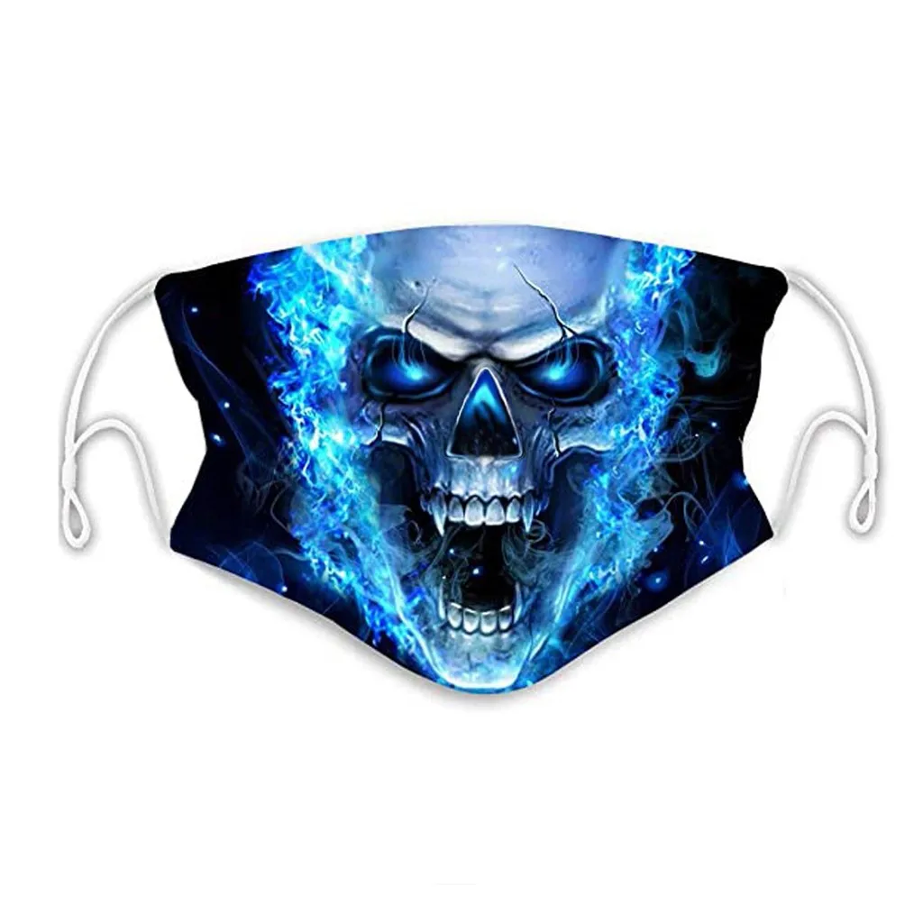 #40 1 шт. Новинка для взрослых страшный рисунок черепа дышащая удобная маска с