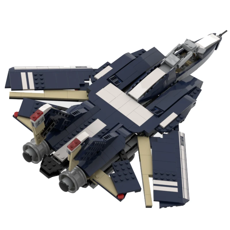 

MOC Building Blocks Military F-14 Tomcat Fighter Plane Model Bricks Plastic Airplane Toy For Collection Gift