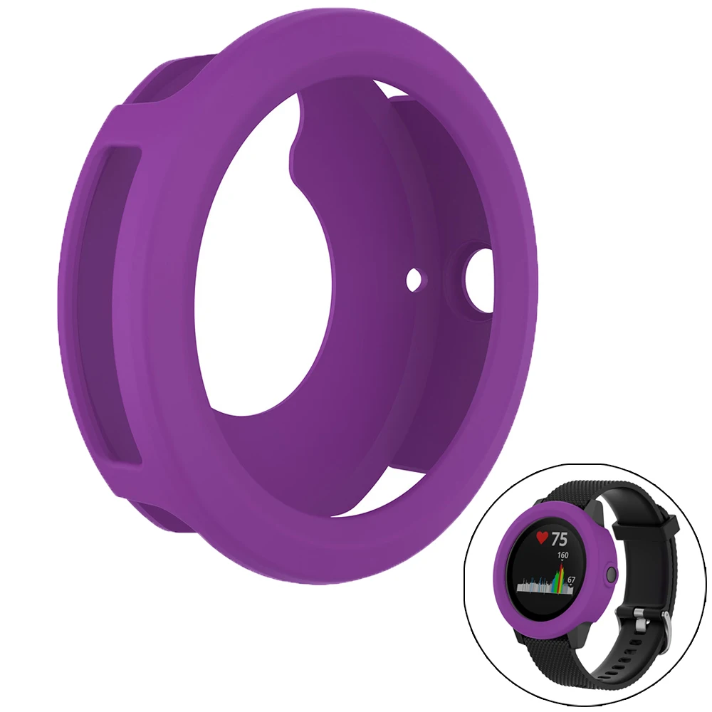 Purple Мягкий силиконовый резиновый чехол защитный чехол для Garmin Vivoactive 3 чехол для часов Garmin Vivoactive3 защитный чехол - Цвет: Purple