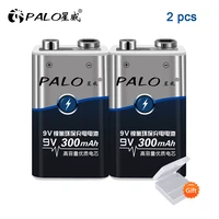 palo 6f22 9v ni mh rechargeable battery 9 v 300mah batteries 9 voltage low self discharged 9 volt battery