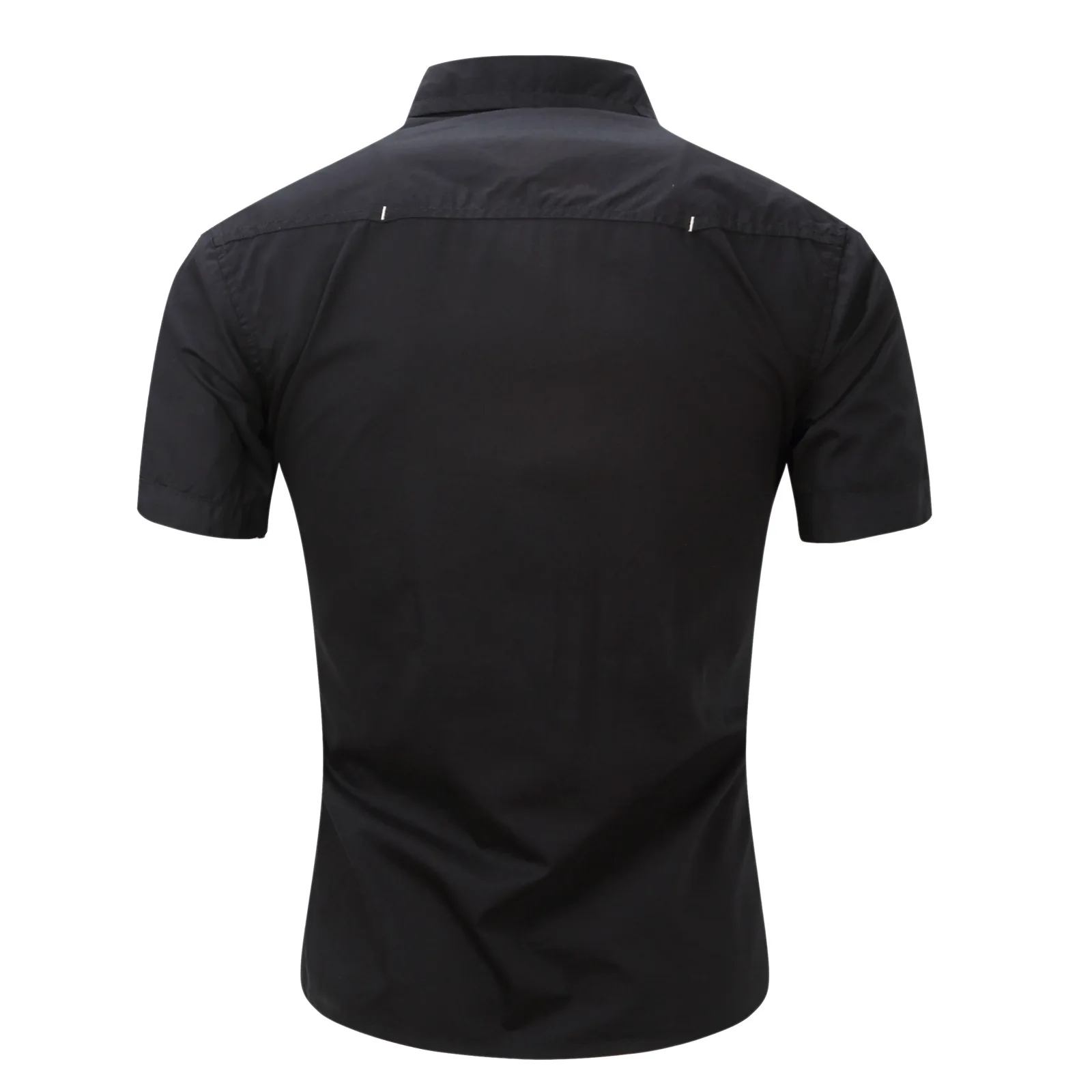 ZOGAA Shirts Men Men's Short-sleeved Outdoor Plus Size Military Workwear Cotton Solid Casual T-shirts All-match Loose Chic New