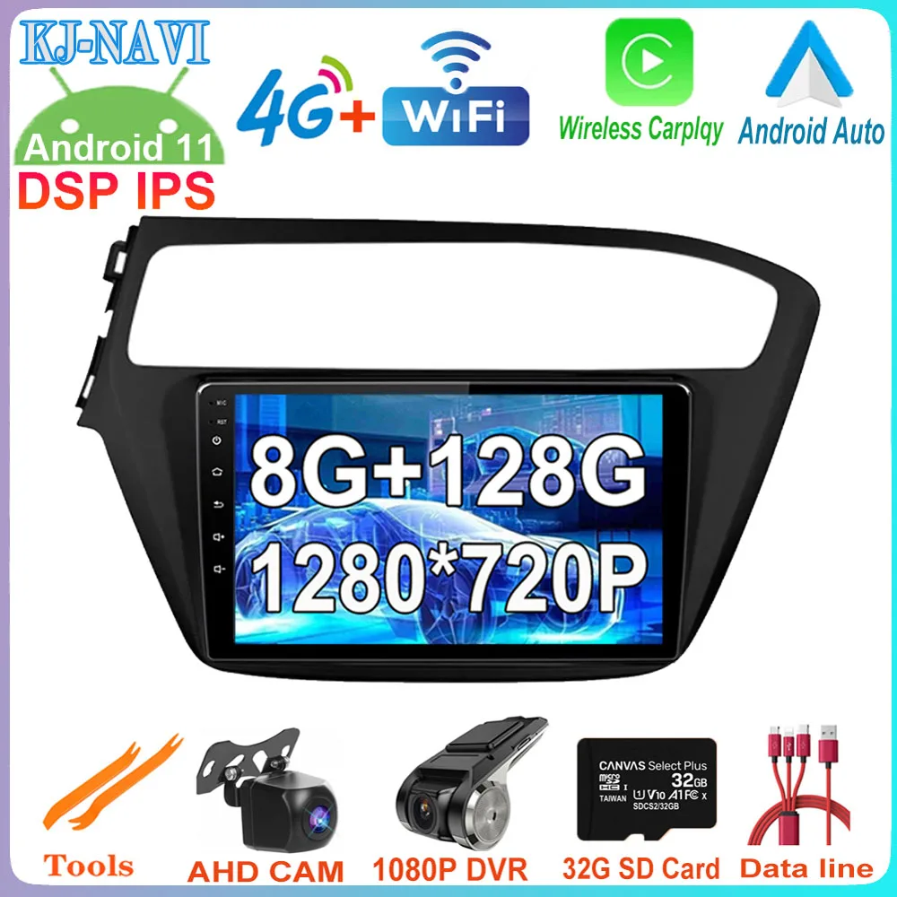 

For Hyundai I20 2018 2019 QLED 2.5D Screen Android 11 Car Video Player Radio GPS Navigation Carplay Multimedia