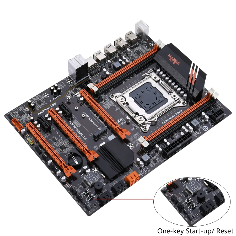 Kllisre X79 материнская плата с Xeon E5 2689 LGA 2011 поддержка DDR3 память ECC REG ATX USB3.0 SATA3 PCI E NVME M.2