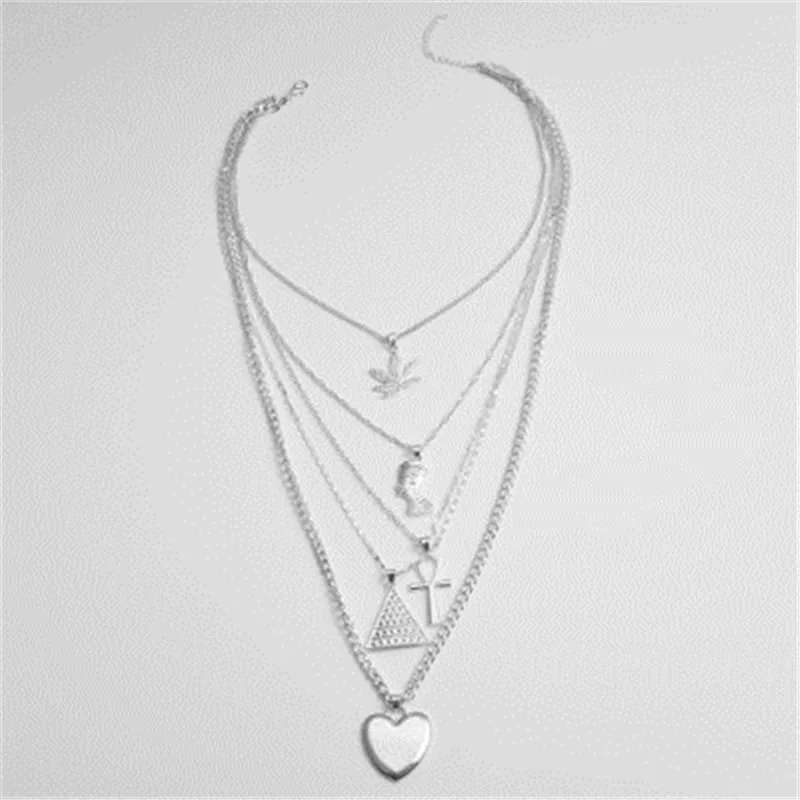 HebeDeer ожерелье кленовый лист цепочка женское сердце ювелирный светильник желтого