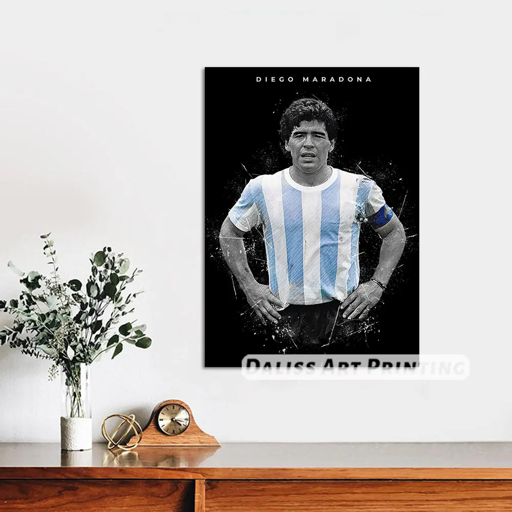 

Canvas Football legend Maradona Pictures Home Decoration Paintings Poster HD Prints Wall Art Modular Living Room Framed