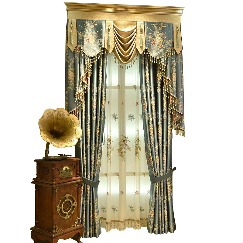 

Modern and Simple European Style High Precision Silk Like Jacquard Curtain Blackout Curtains for Living Room for Bedrooms