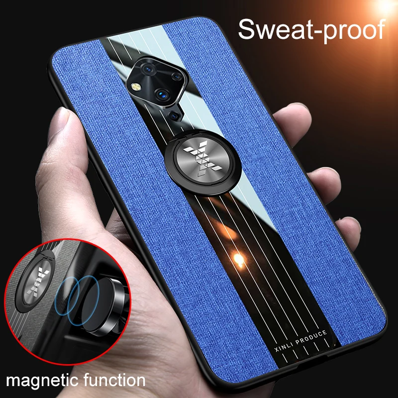 Тканевый чехол с кольцом на палец для VIVO V17 телефона силиконовая Рамка Жесткий