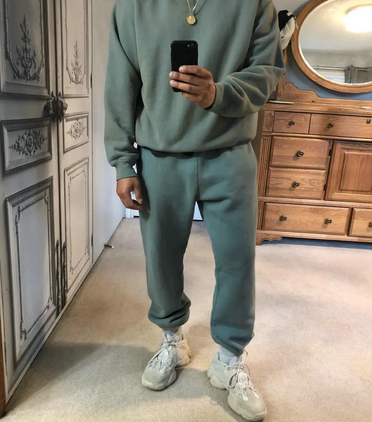 

2020 High Quality Kanyewest Season 6 Pullover High Street Oversize Kanye Crewneck Men Women 100% Cotton Sweatshirt