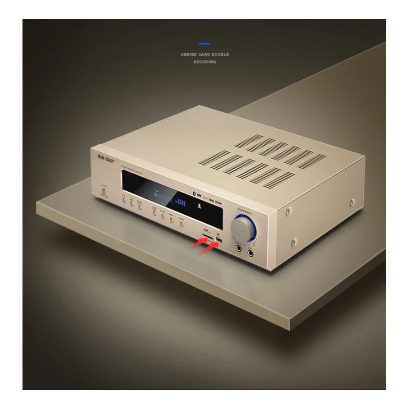 Kaolanhon 220 В 800 Вт AK-558 Bluetooth усилитель 5,1 Домашний кинотеатр Ktv Высокая мощность AV цифровой усилитель сабвуфер с SD USB FM