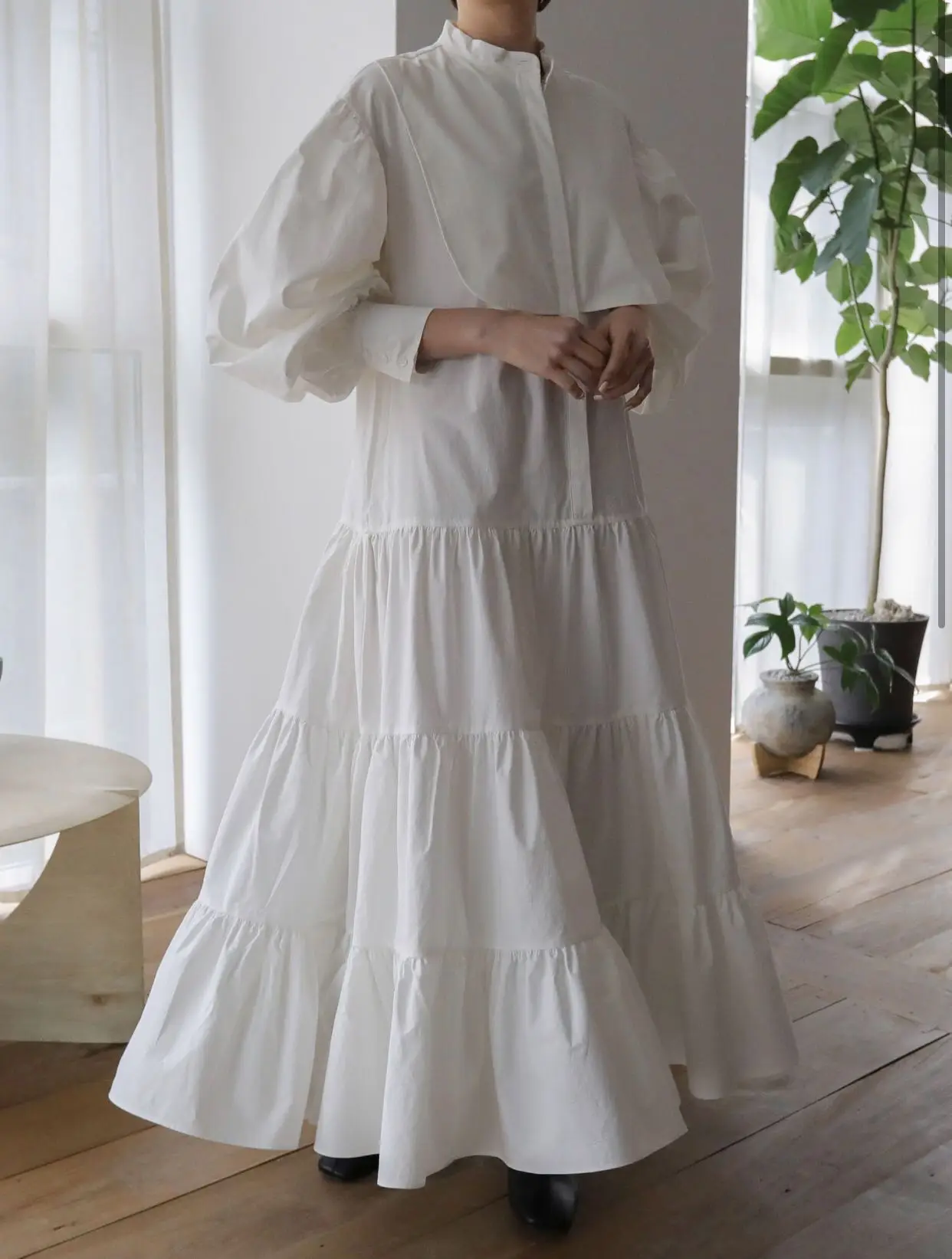 

COIGARSAM French Style Women dress Vintage Dresses White Blue 798