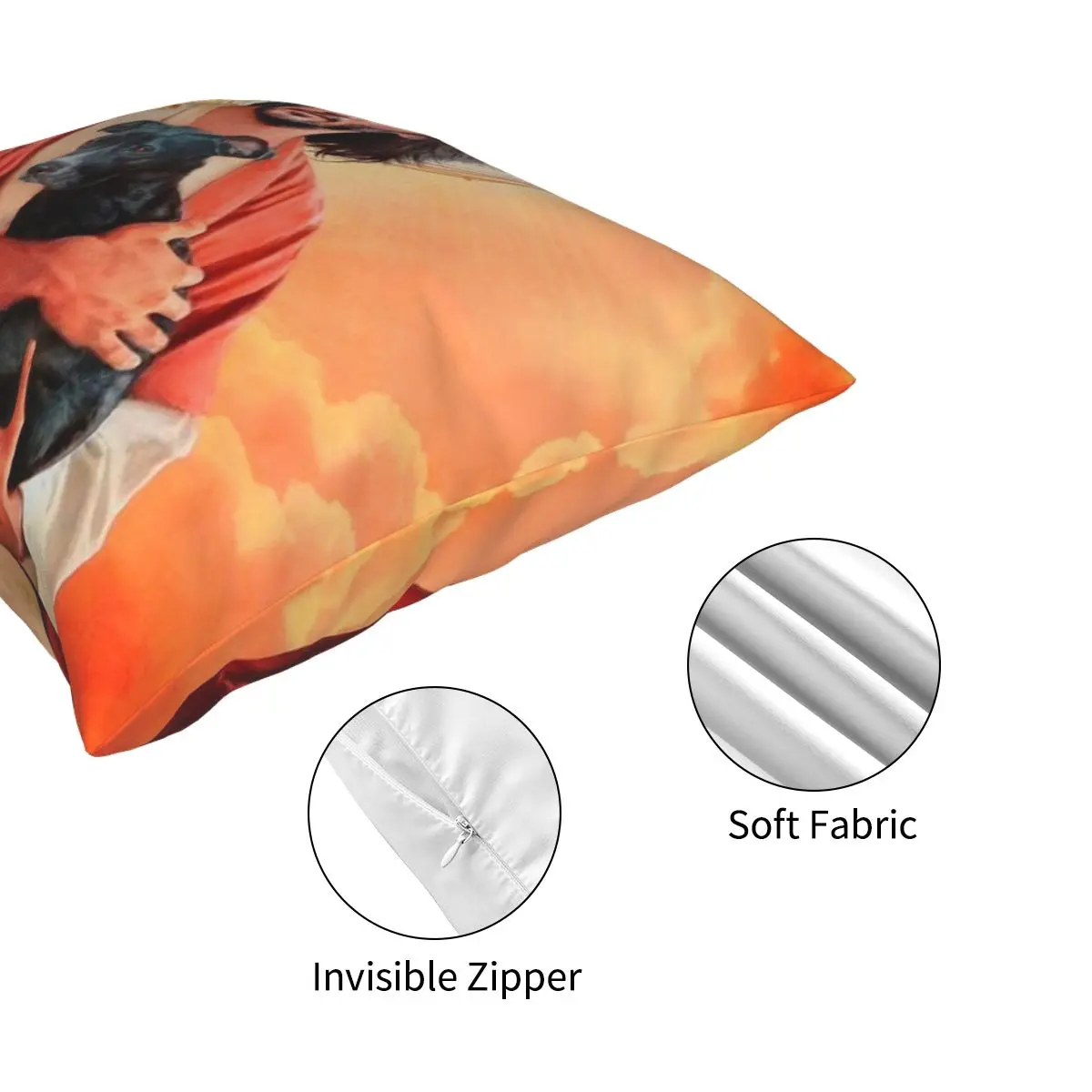 

The Immortal Square Pillowcase Polyester Creative Zip Decorative Throw Pillow Case for Sofa Seater Cushion Case 45*45cm