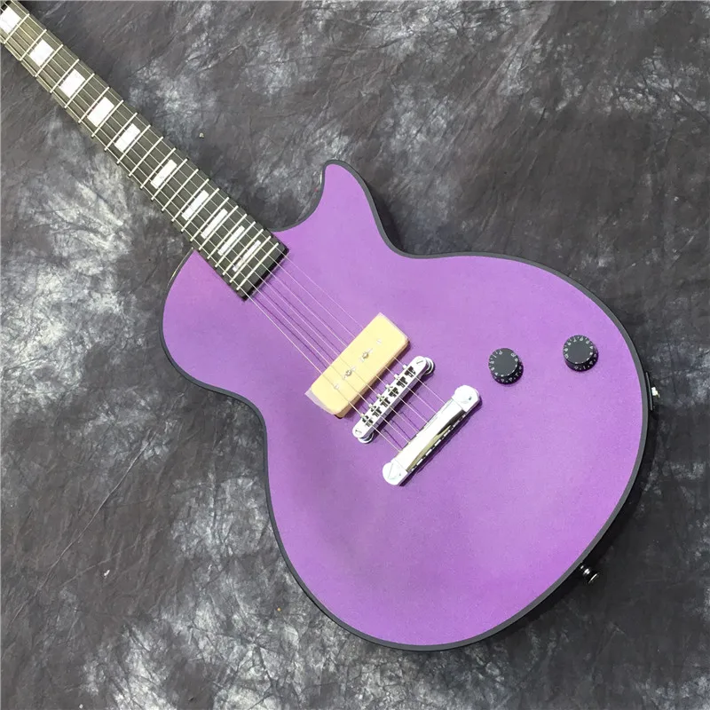 

Высококачественный звукосниматель P90 для электрогитары purple silver. Китайский палисандровый гриф гитары lp Бесплатная доставка