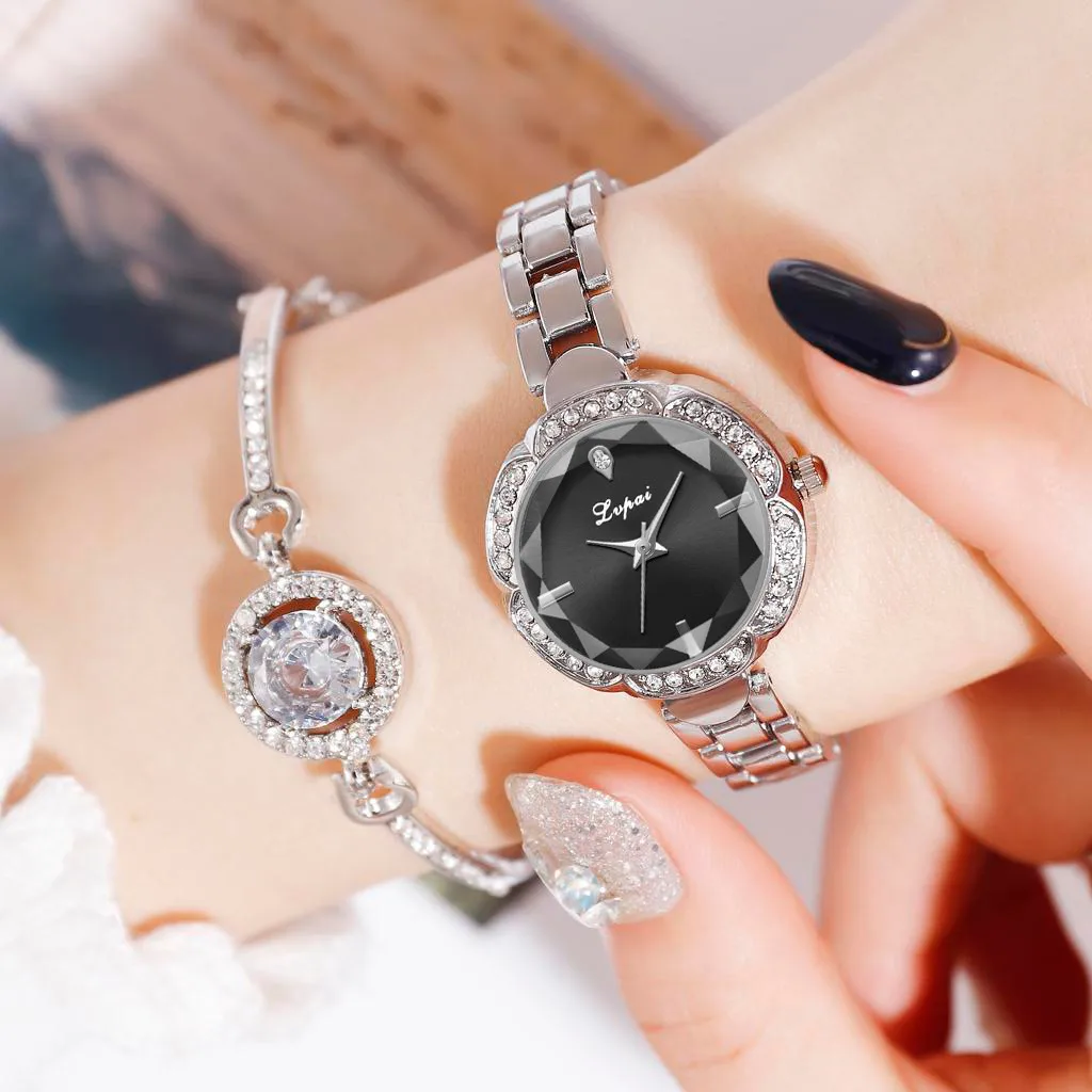 Часы женские кварцевые с браслетом модные небольшие изящные украшения для