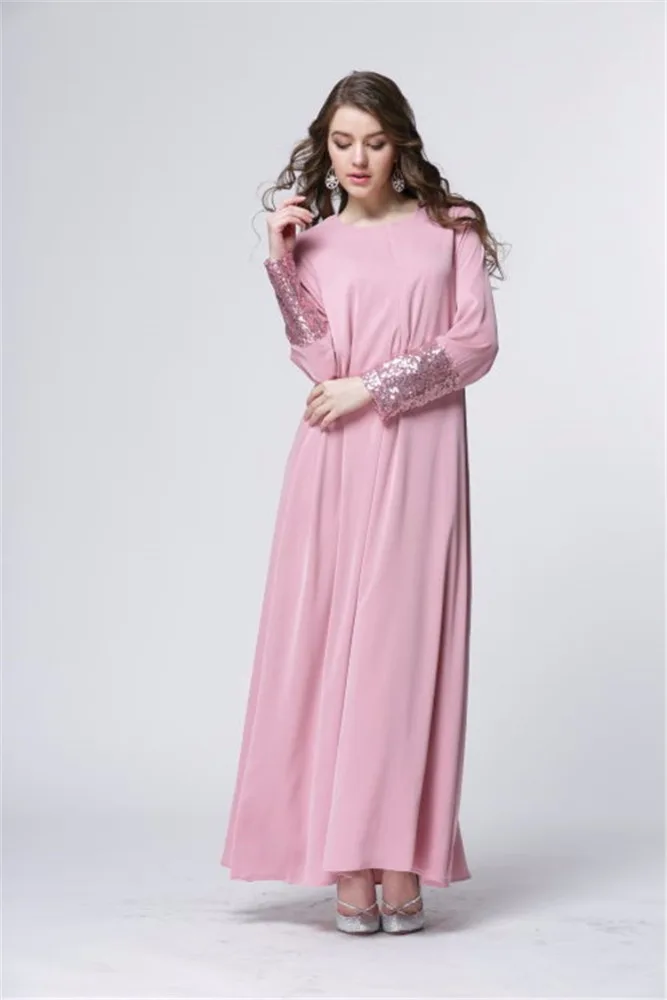 

Cothes Muslim Dress Abaya Women Robe Ramadan Black Sequin Ladies Muslim Long Dress Kaftan Turkish Muslimah Musulmane Abaya Dubai