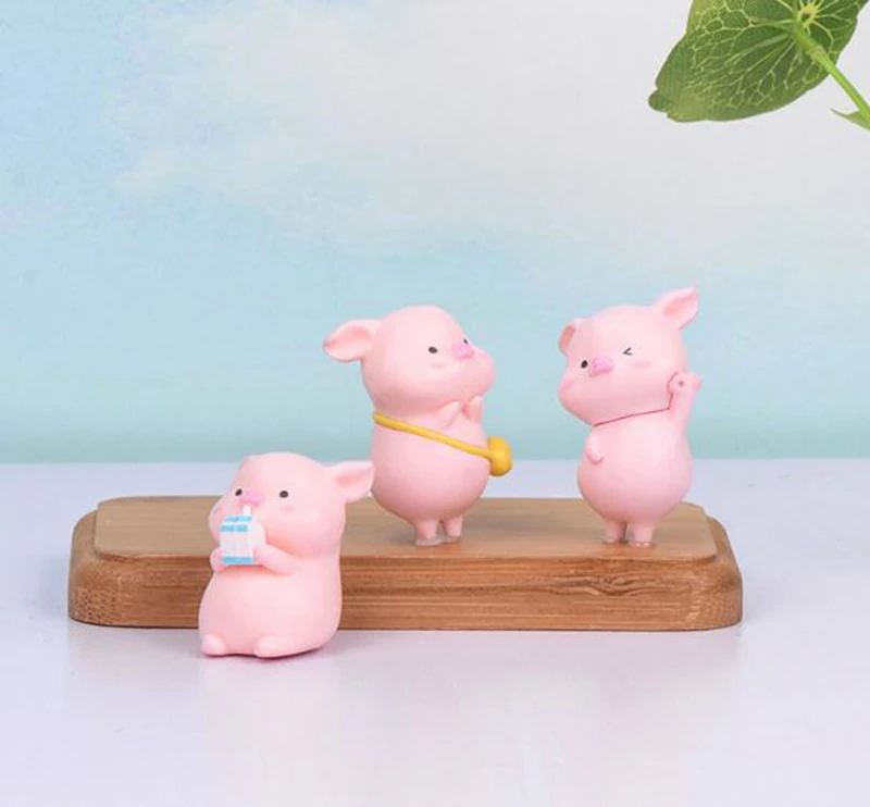 Свинка Семья украшения маленькая статуя фигурка животного модель мох микро пейзаж домашний декор миниатюрная поросенок Фея Украшения Сада