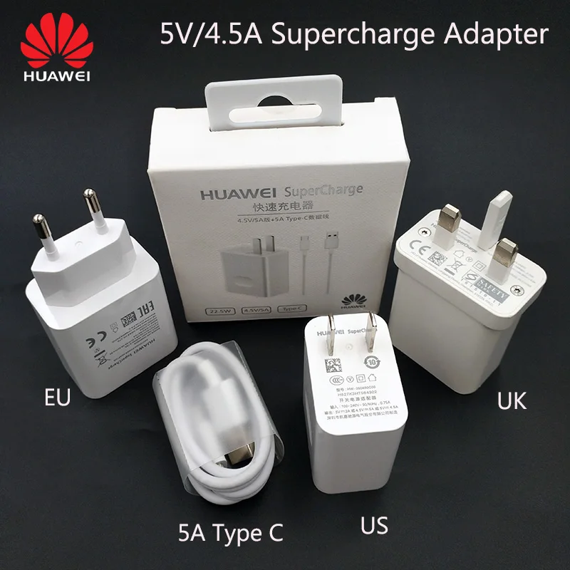 Зарядное устройство с USB портом для Huawei 5 В 22 А Вт кабель Type C P30 P20 Pro P10 Plus Honor 10 V10 20 v20