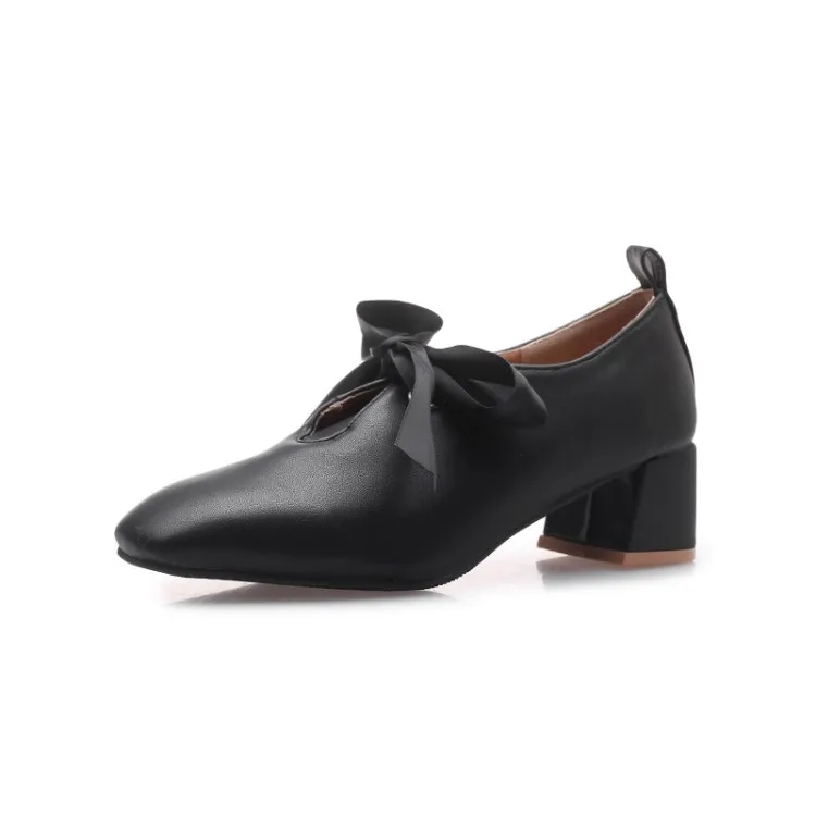 Big Size 12 13 14 ladies high heels women shoes woman pumps Strap-on square-headed thick-heeled shallow-mouthed single shoe | Обувь