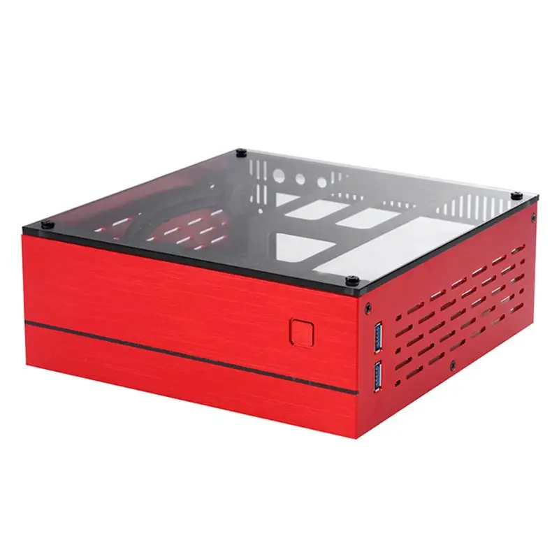 Новинка 2021 года B01 Mini ITX чехол для компьютера корпус алюминиевый/стеклянный