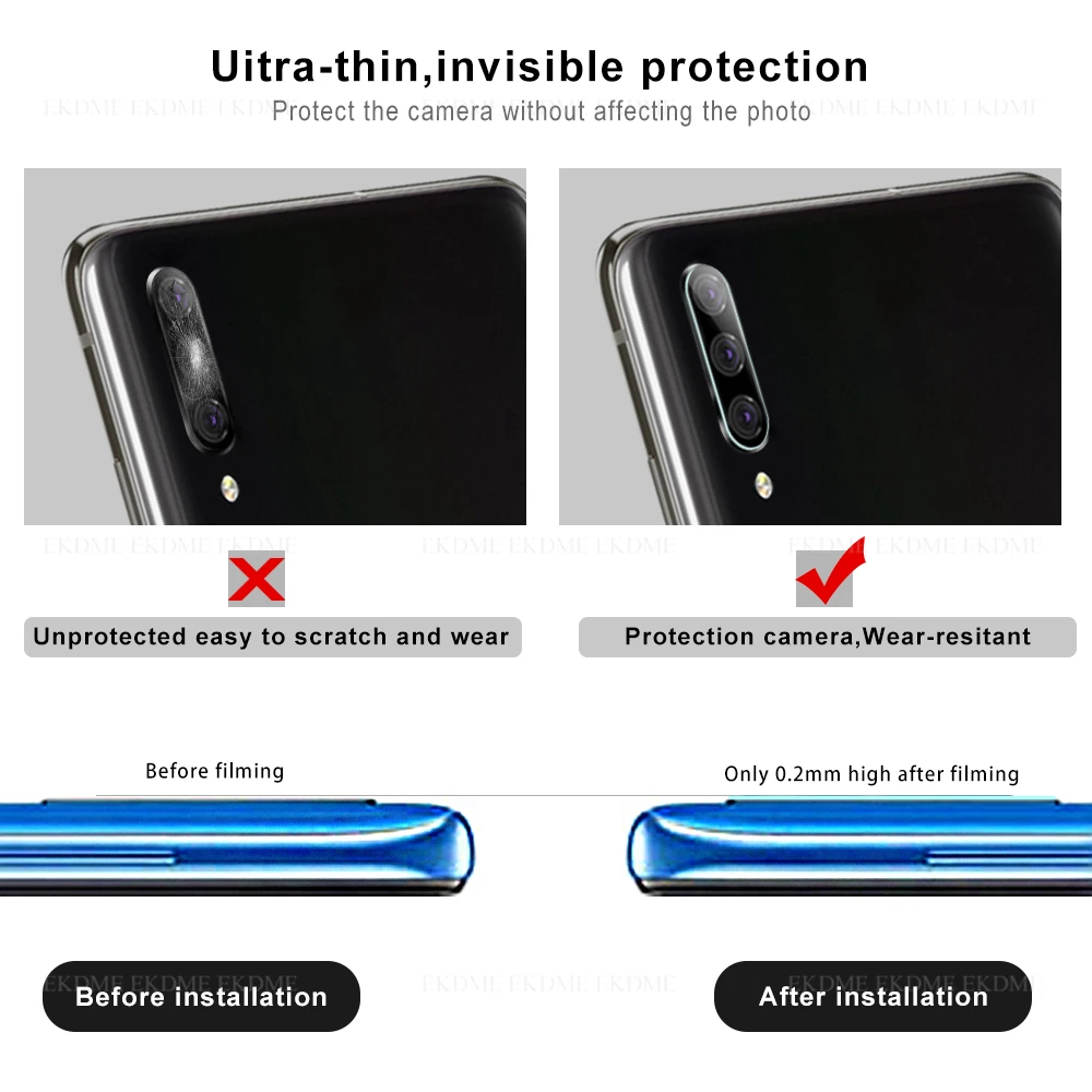 9D задняя камера объектив Защитное стекло для samsung Galaxy A20E A20 E A50 A50S A30 S A30S A70 A60 A40 A9 A7