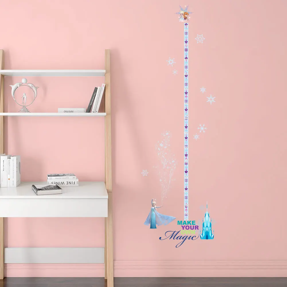 

Disney Elsa Anna Princess Frozen Art Growth Chart Stickers Girls Wall Decals Mural For Kids Height Measure Home Decoration