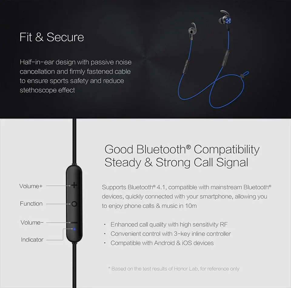 Оригинальные беспроводные наушники HUAWEI Honor AM61 xSport с Bluetooth 4,1 IPX5, водонепроницаемая гарнитура для Xiaomi Android IOS