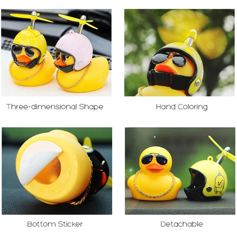 Автомобиль желтая утка сломанная шлем украшения для автомобиля аксессуары мотор