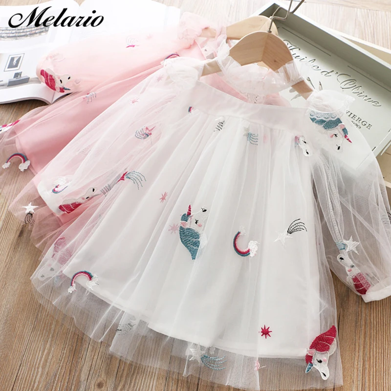 Melario/летнее платье для девочек Новые костюмы Детские платья Детское праздничное