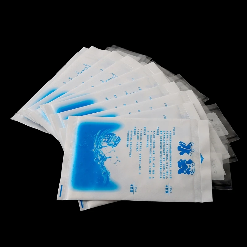 

10 шт. многоразовые пластиковая сумка-холодильник для хранения еды кубики геля для льда 400 мл 600 мл