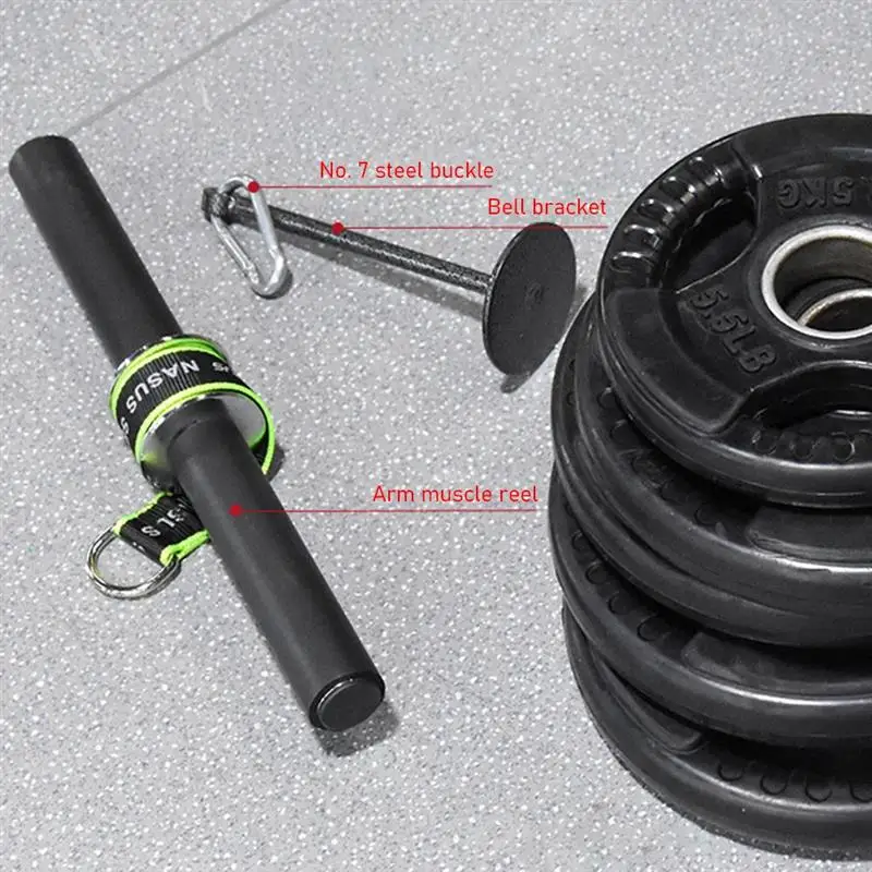 

Forearm Wrist Roller Fitness Blaster Arm Muscle Fitness Trainer Muscle Strength Wrist Strength Dumbbell Rope with Bell Rack