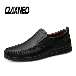 CLAXNEOмужская кожаная обувь; дизайнерские винтажные лоферы в стиле ретро; мужские водонепроницаемые мокасины; слипоны из натуральной кожи; дышащая прогулочная обувь