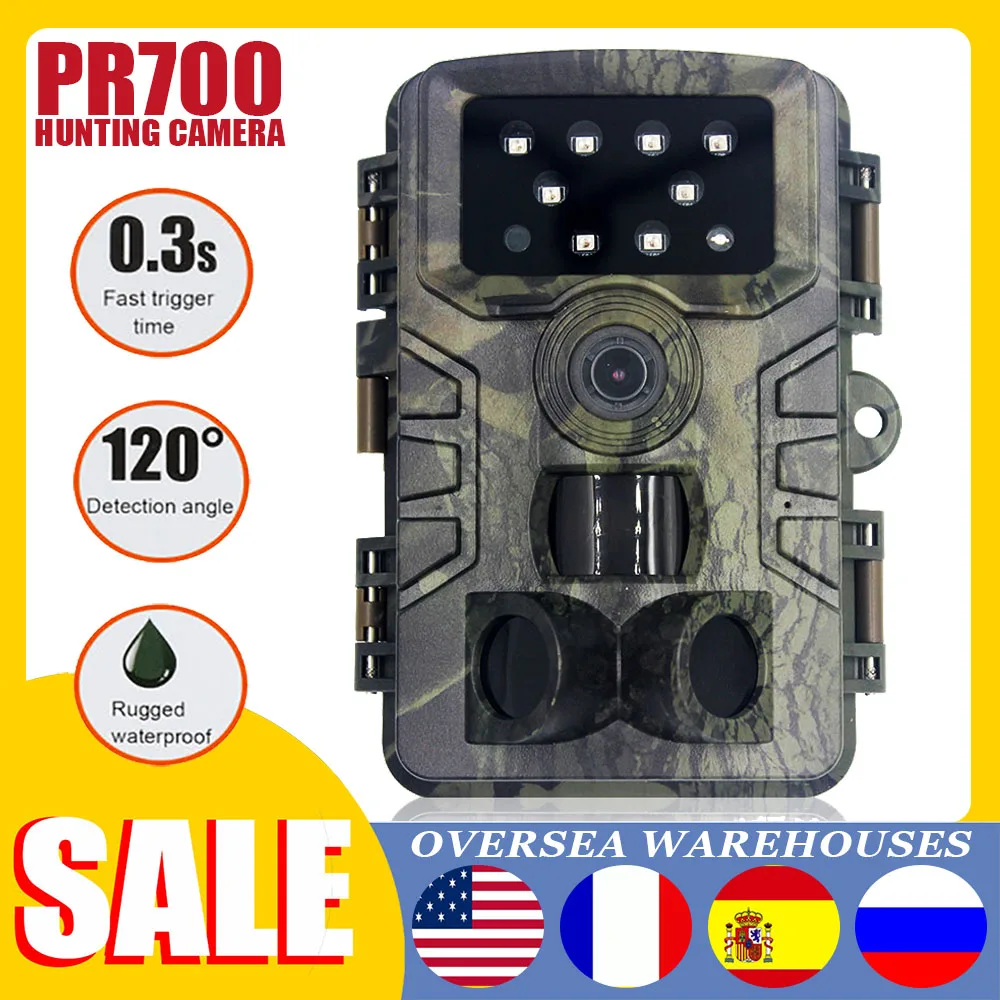 

Trail Camera 20MP 1080P PIR Infrared Wild Hunting Camera Night Vision IP66 Wildlife Surveillance Tracking Cam Photo Trap PR700