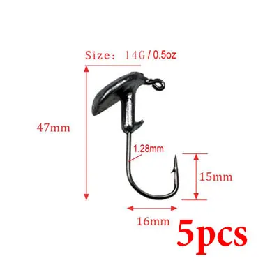14g-5pcs OBSESSION Jig рыболовные тумблеры Свинцовые джиг-головки рыболовный крючок круглые Джиги Свинцовые Приманки пули Джиги Мягкая приманка в виде червя джигхад крюк - Цвет: 14g-5pcs