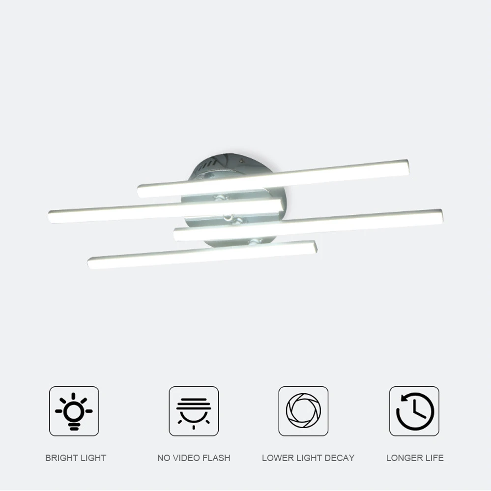 $14.44 2/3/4 Lights Bar Ceiling Light 12W 18W 24W AC85-265V Ceiling Lamp For Kitchen Restaurant Living Rooms Bedroom Lighting Decor