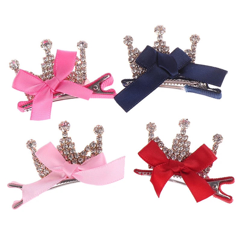 Стразы заколки для волос принцессы королева бант с кроличьими ушками аксессуары