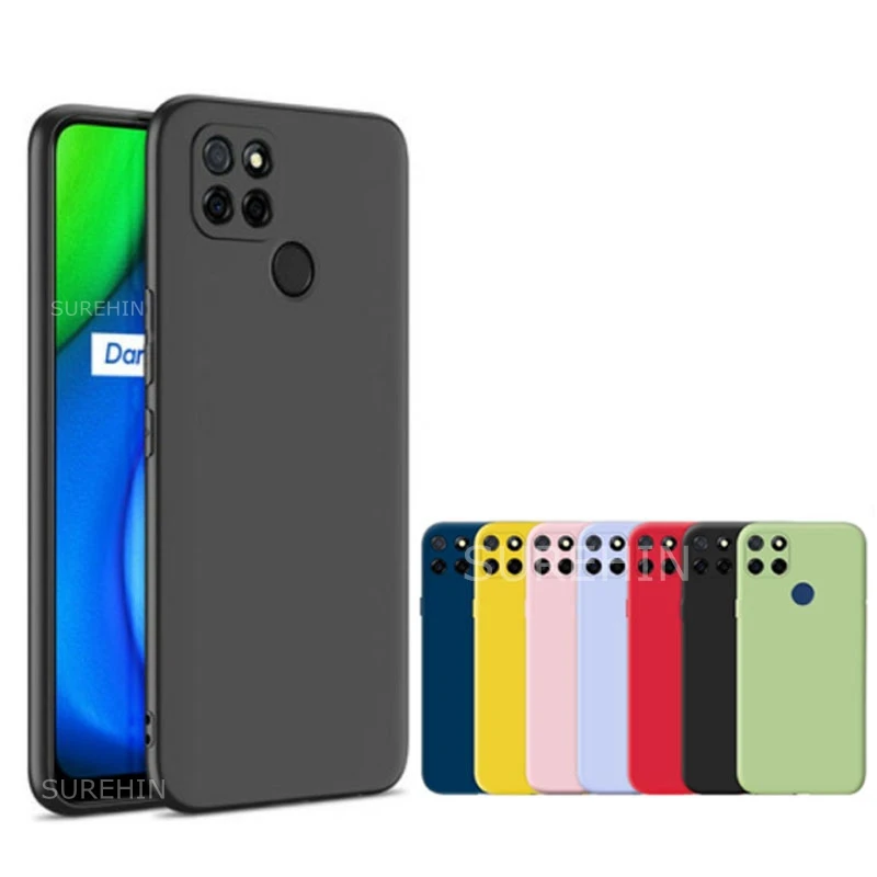 Силиконовый чехол SUREHIN для OPPO Realme A15 A15S A35 красный зеленый фиолетовый розовый