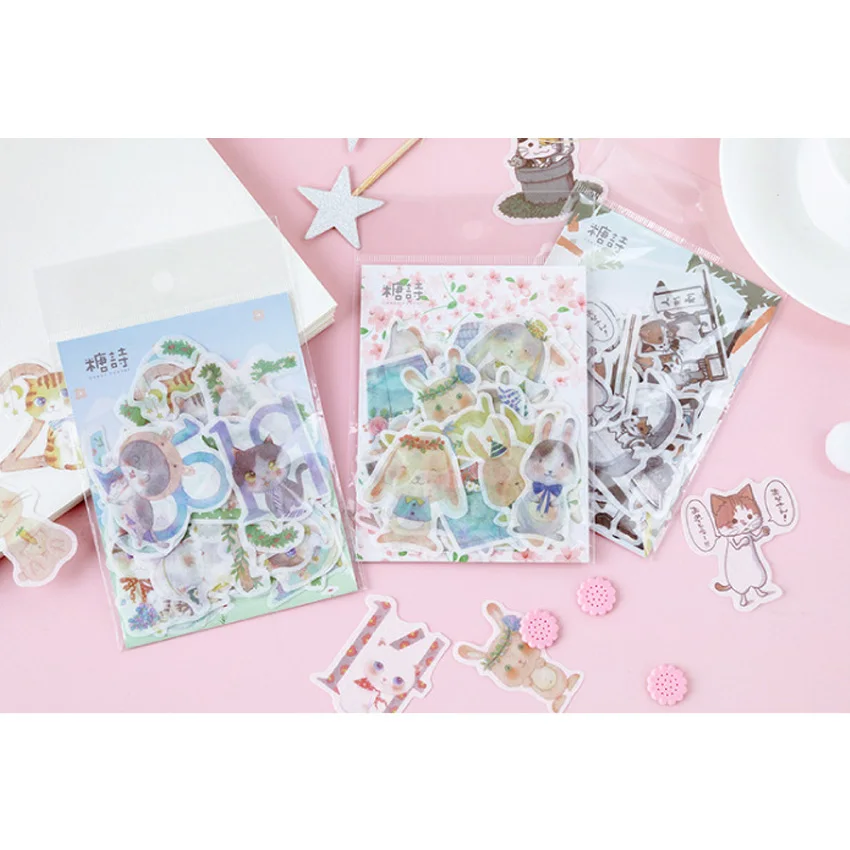 

40pcs/lot Cute Fresh Summer Concerto Series Decorative Stickers Scrapbook DIY Diary Album Stick Label