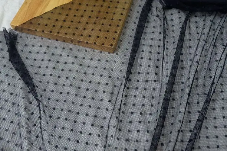 150 см широкая Геометрическая эластичная тонкая мягкая кружевная ткань для