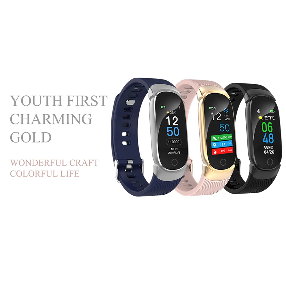 

2021 New Women Smart Watch QW16 Heart Rate Tracking IP67 Waterproof Wristband Men Fitness Pedometer Watches for Xiaomi Huawei