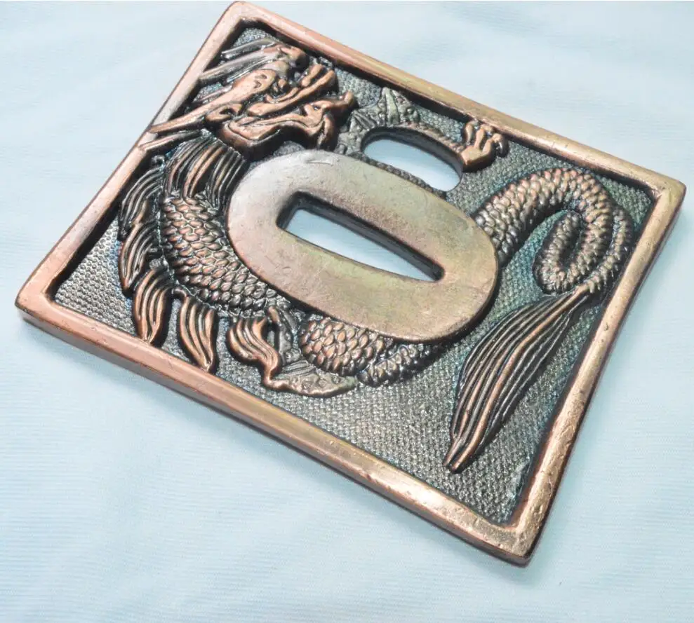Ручная работа из сплава защита дракона Tsuba для японских фотографий Япония
