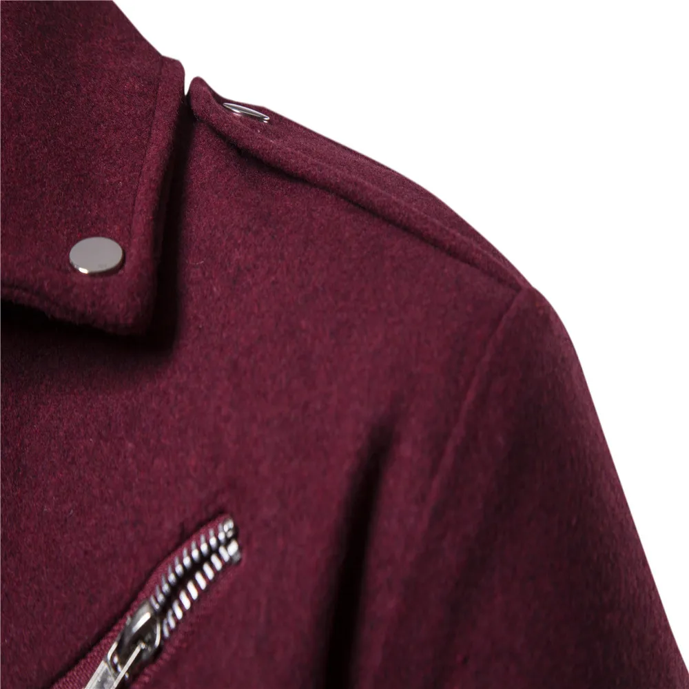 

2020 New Mens Jacket High Quality Casual Solid Color Coat Personality Diagonal Zipper British Men's Slim Trench Coat